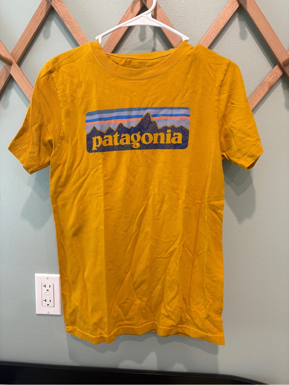 Patagonia Golden Yellow Logo Tee